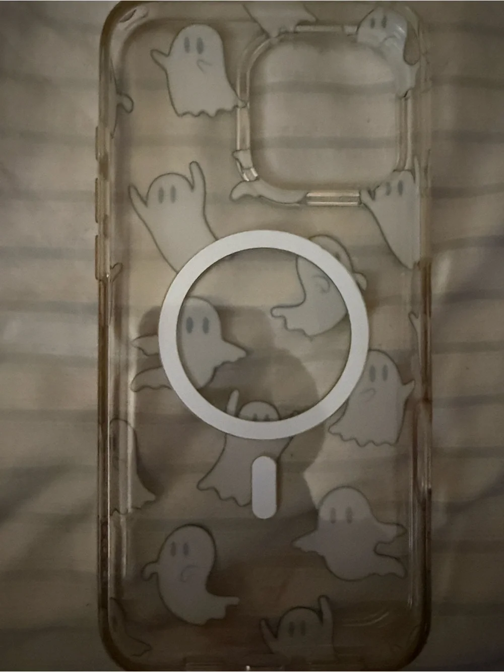 Velvet Caviar Clear Ghost MagSafe Phone Case - White Ghosts